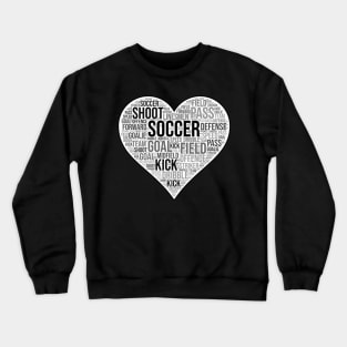 Soccer Heart Black and White Crewneck Sweatshirt